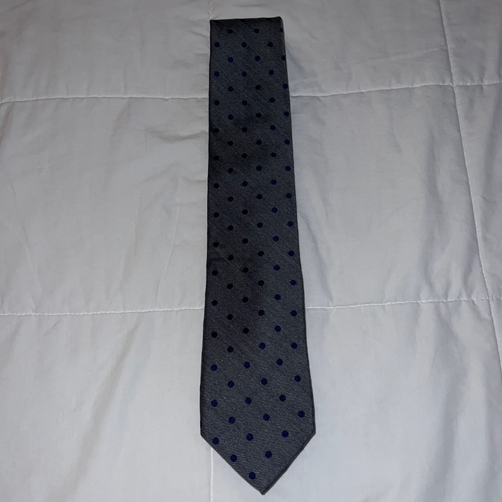 Tommy Hilfiger Tie (Gray with Blue Dots)
